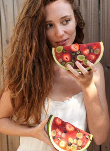 Eating viral watermelon fruit jello