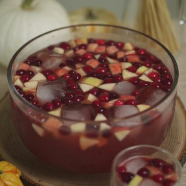 Fall refresher served in punch bowl