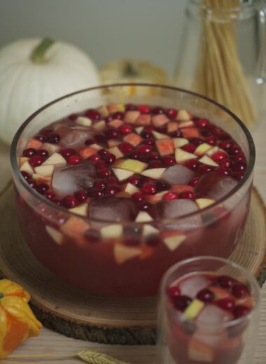 Fall refresher served in punch bowl