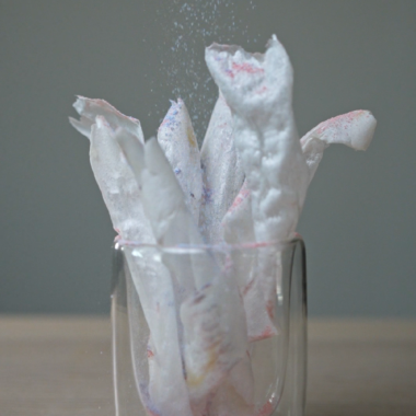 mochi chips with powdered sugar