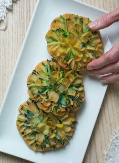 eating vegan rosette cookie