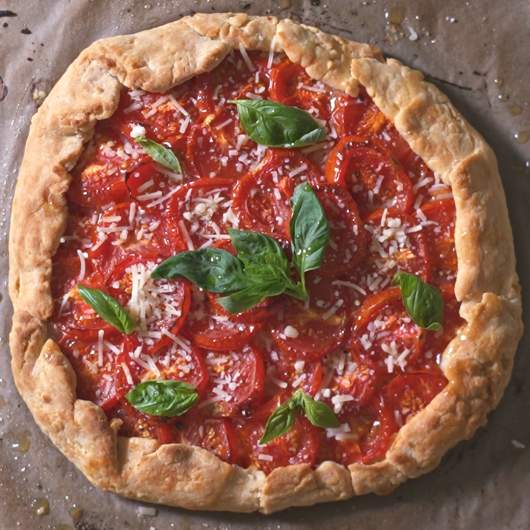 Vegan Cocktail Tomato Galette